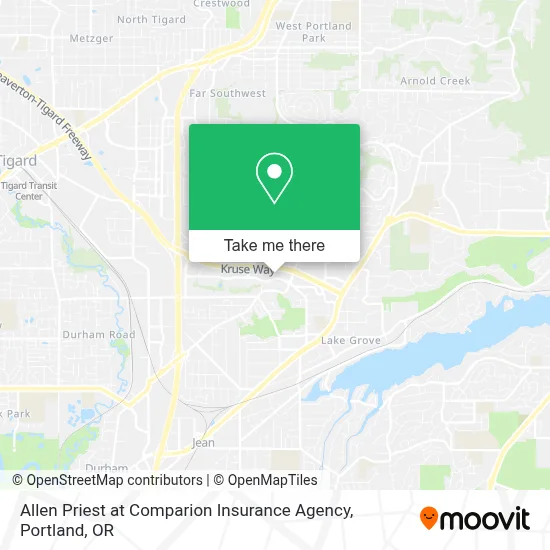 Allen Priest at Comparion Insurance Agency map
