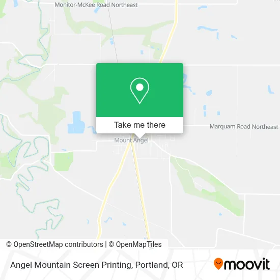 Angel Mountain Screen Printing map