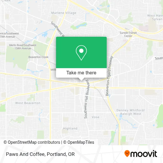 Paws And Coffee map