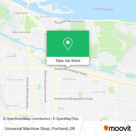 Universal Machine Shop map