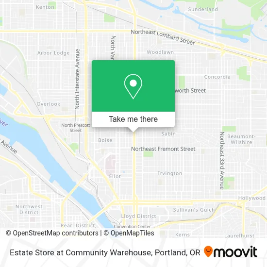 Estate Store at Community Warehouse map