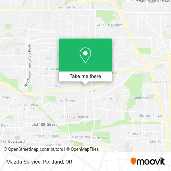 Mazda Service map