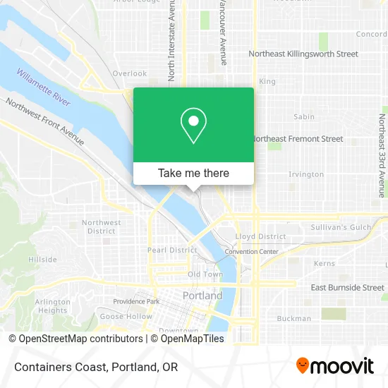 Containers Coast map
