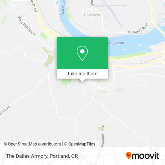 The Dalles Armory map