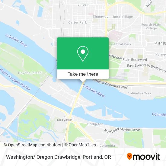 Washington/ Oregon Drawbridge map