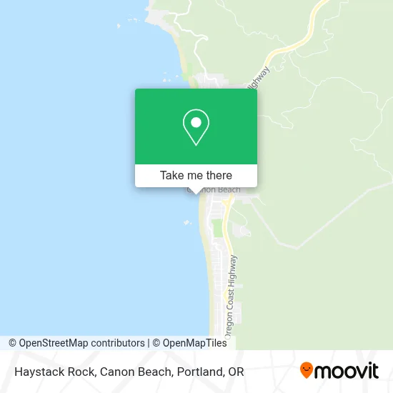 Haystack Rock, Canon Beach map