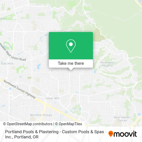 Portland Pools & Plastering - Custom Pools & Spas Inc. map