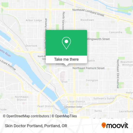 Skin Doctor Portland map
