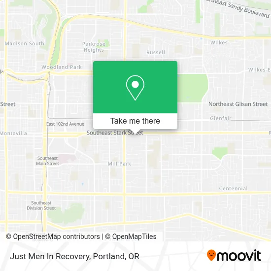 Just Men In Recovery map