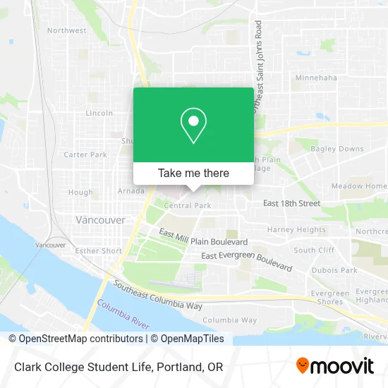 Clark College Student Life map