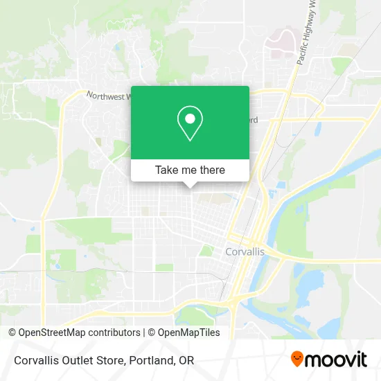 Corvallis Outlet Store map