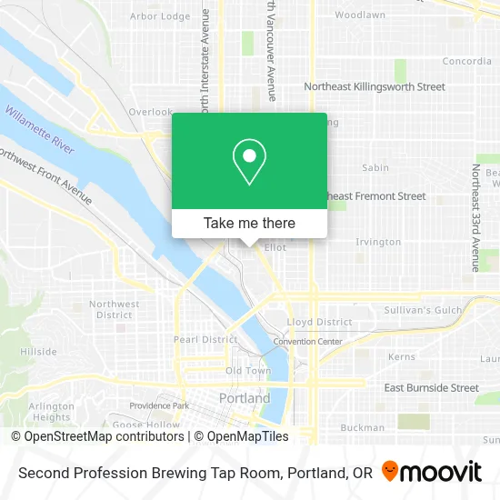 Second Profession Brewing Tap Room map