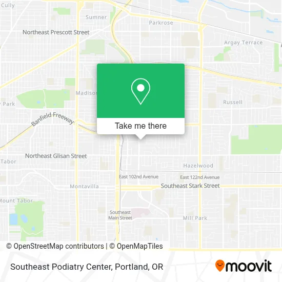 Southeast Podiatry Center map