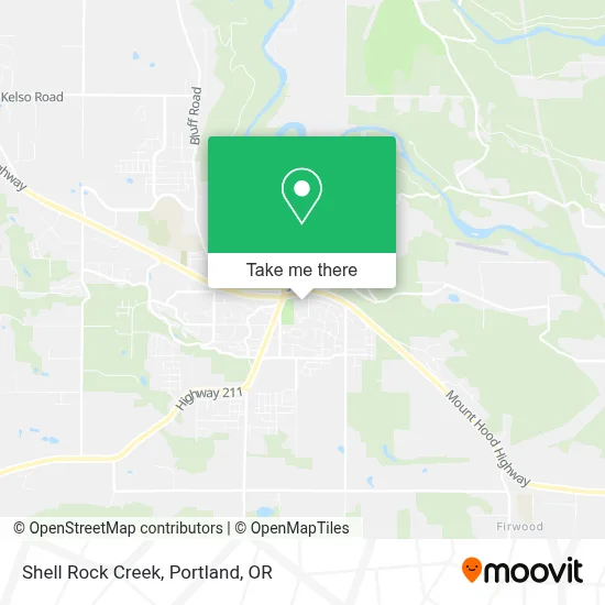 Shell Rock Creek map
