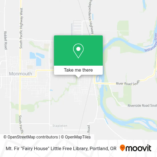 Mt. Fir "Fairy House" Little Free Library map