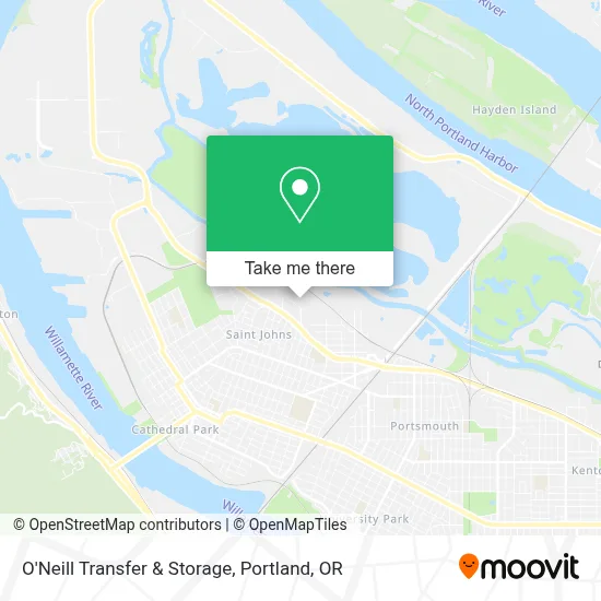 O'Neill Transfer & Storage map