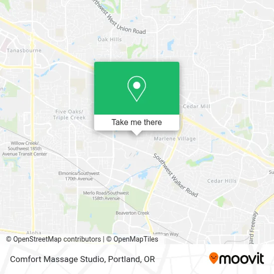 Comfort Massage Studio map