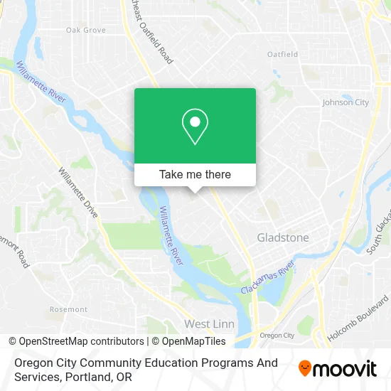 Oregon City Community Education Programs And Services map