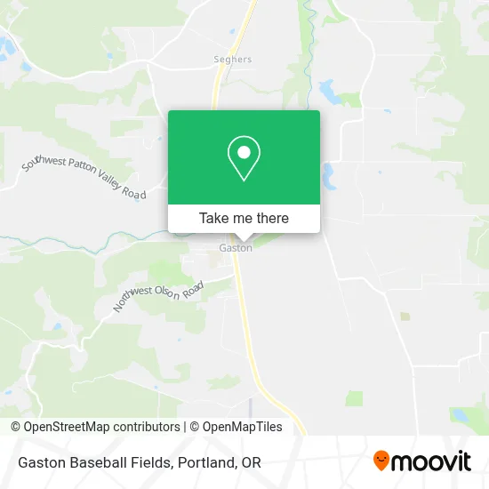 Gaston Baseball Fields map