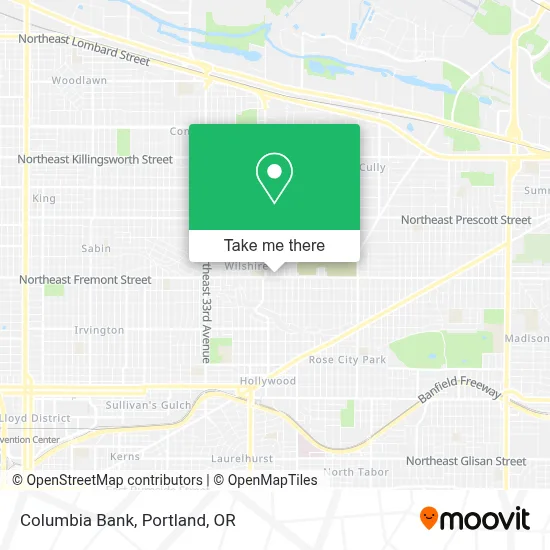 Columbia Bank map