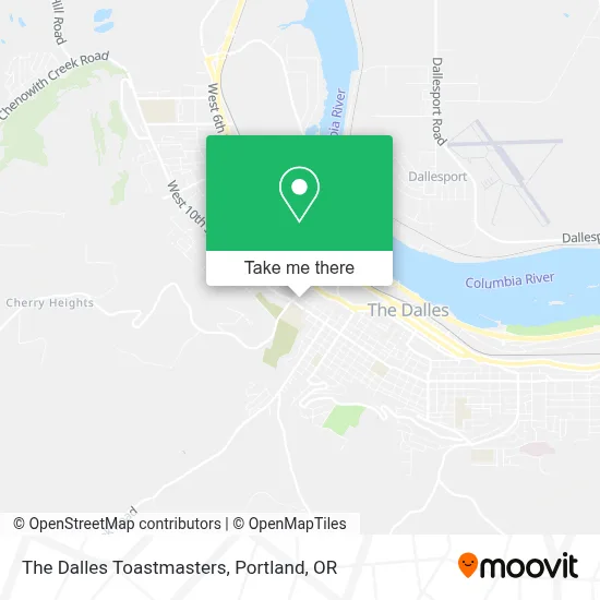 The Dalles Toastmasters map