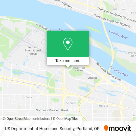 US Department of Homeland Security map