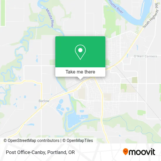 Post Office-Canby map