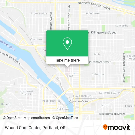 Wound Care Center map