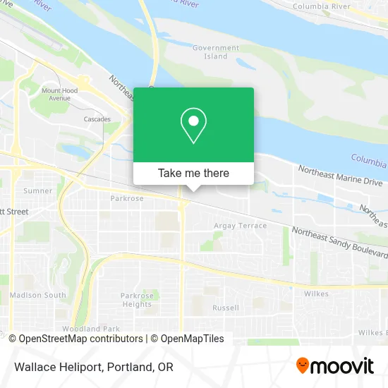 Wallace Heliport map