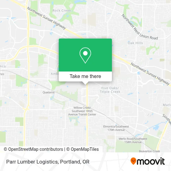 Parr Lumber Logistics map