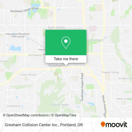 Gresham Collision Center Inc. map