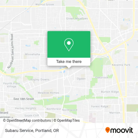 Subaru Service map
