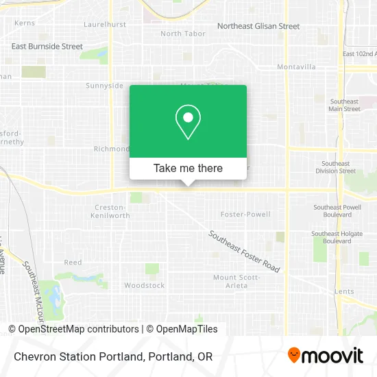Chevron Station Portland map