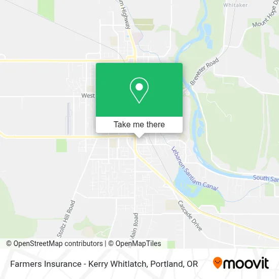 Farmers Insurance - Kerry Whitlatch map