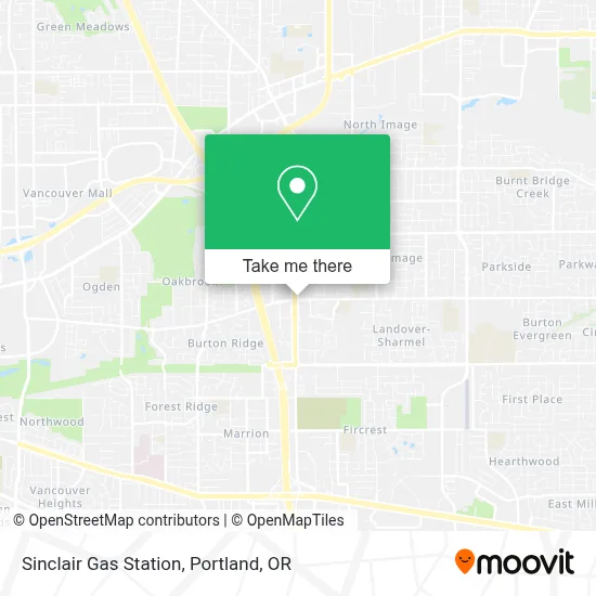 Sinclair Gas Station map