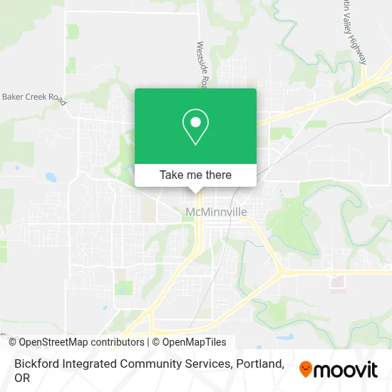 Bickford Integrated Community Services map