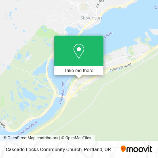 Cascade Locks Community Church map