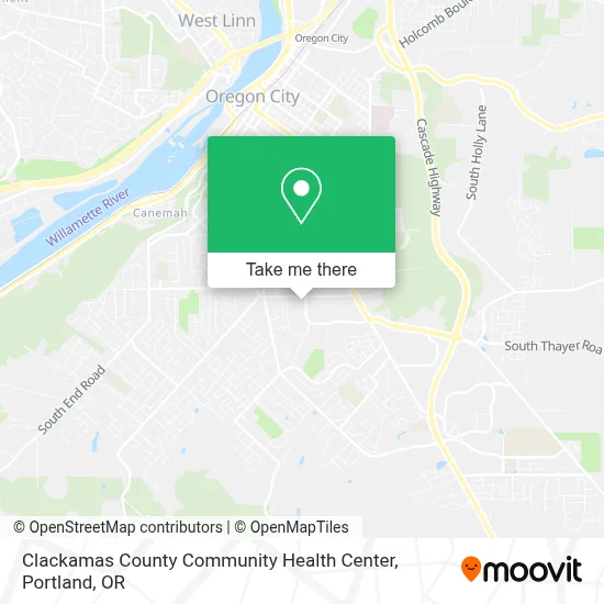Clackamas County Community Health Center map