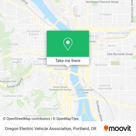 Oregon Electric Vehicle Association map