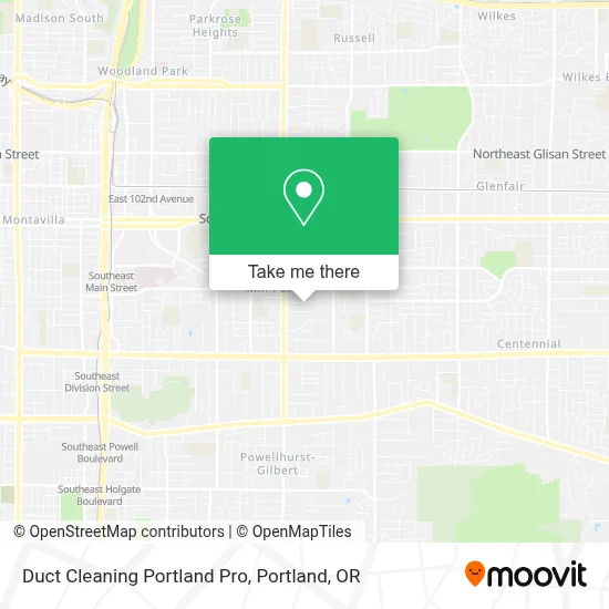 Duct Cleaning Portland Pro map