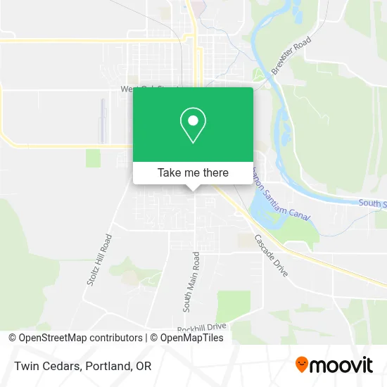 Twin Cedars map