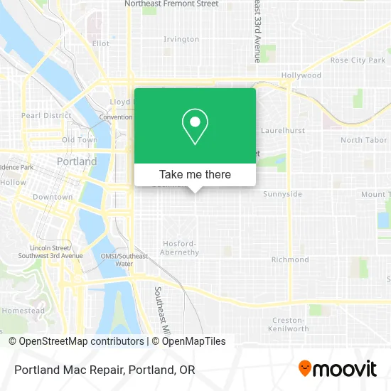 Portland Mac Repair map