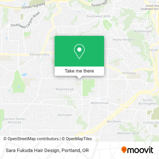Sara Fukuda Hair Design map