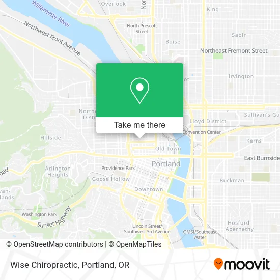 Wise Chiropractic map