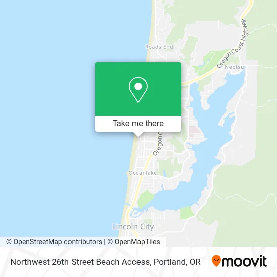 Northwest 26th Street Beach Access map