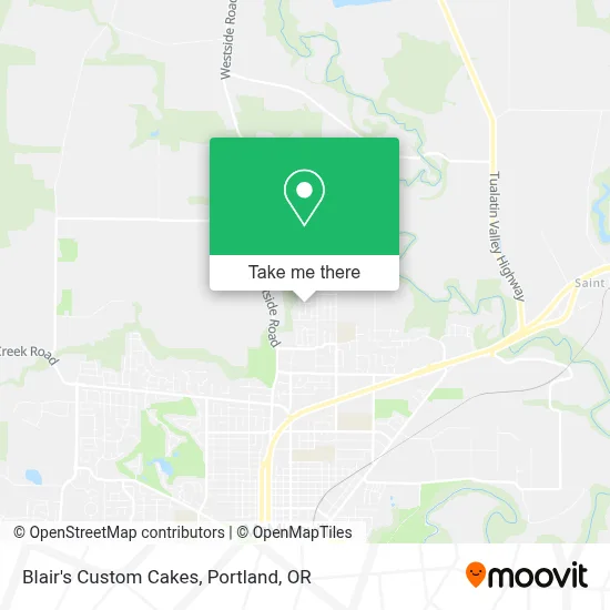 Blair's Custom Cakes map