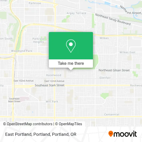East Portland, Portland map