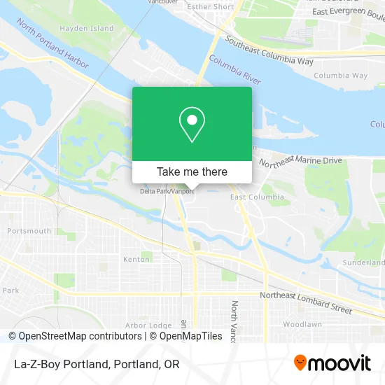 La-Z-Boy Portland map