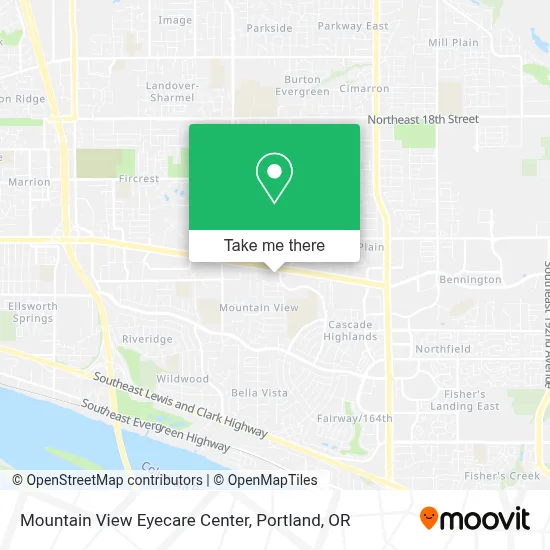 Mountain View Eyecare Center map