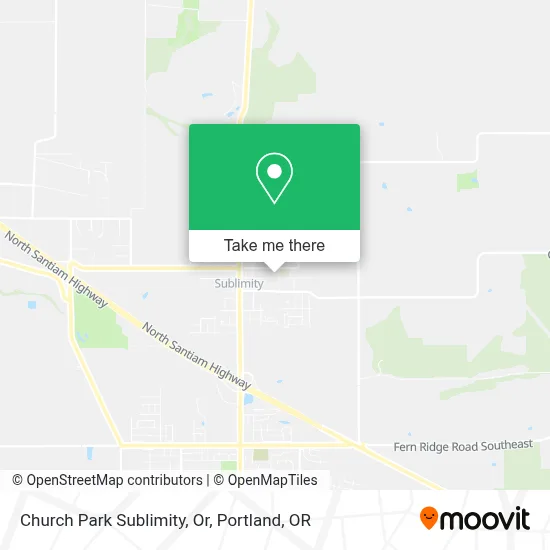 Church Park Sublimity, Or map